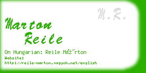 marton reile business card